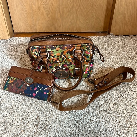 Fossil Handbags - Fossil multicolor purse and matching wallet